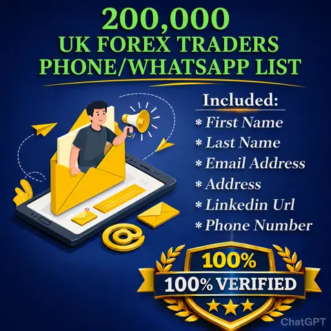 200,000 UK FOREX TRADERS PHONE/WHATSAPP LIST